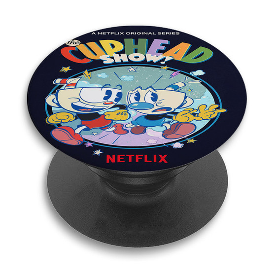 Pastele The Cuphead Show 2022 Custom PopSockets Awesome Personalized Phone Grip Holder Pop Up Stand Out Mount Grip Standing Pods Apple iPhone Samsung Google Asus Sony Phone Accessories