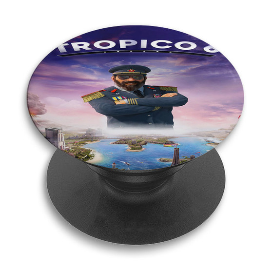 Pastele Tropico 6 Custom PopSockets Awesome Personalized Phone Grip Holder Pop Up Stand Out Mount Grip Standing Pods Apple iPhone Samsung Google Asus Sony Phone Accessories