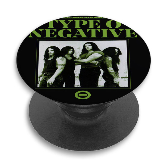 Pastele Type O Negative Band Custom PopSockets Awesome Personalized Phone Grip Holder Pop Up Stand Out Mount Grip Standing Pods Apple iPhone Samsung Google Asus Sony Phone Accessories