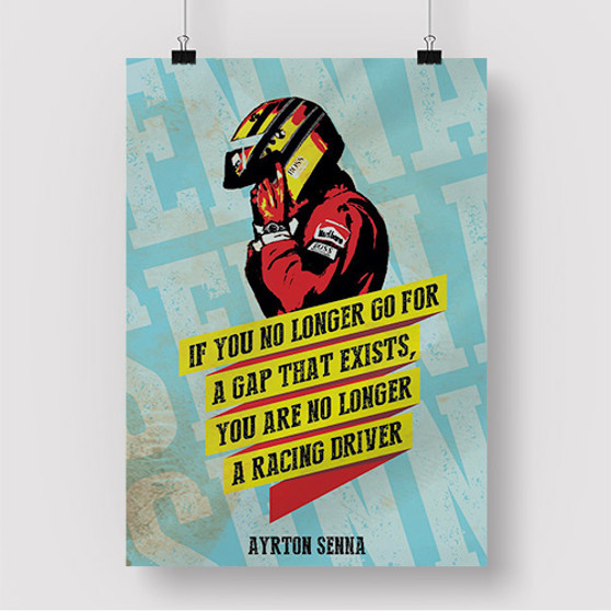 Pastele Ayrton Senna Quotes Custom Silk Poster Awesome Personalized Print Wall Decor 20 x 13 Inch 24 x 36 Inch Wall Hanging Art Home Decoration Posters