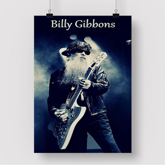 Pastele Billie Gibbons Zz Top Custom Silk Poster Awesome Personalized Print Wall Decor 20 x 13 Inch 24 x 36 Inch Wall Hanging Art Home Decoration Posters