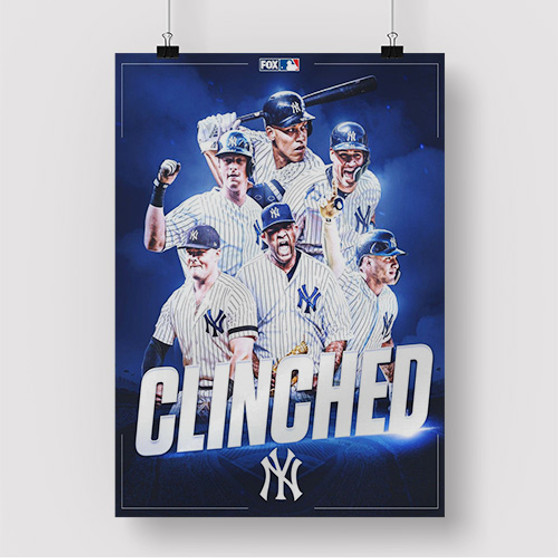 Pastele Clinched New York Yankees Custom Silk Poster Awesome Personalized Print Wall Decor 20 x 13 Inch 24 x 36 Inch Wall Hanging Art Home Decoration Posters