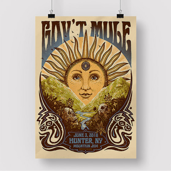 Pastele Govt Mule Mountain Jam Custom Silk Poster Awesome Personalized Print Wall Decor 20 x 13 Inch 24 x 36 Inch Wall Hanging Art Home Decoration Posters