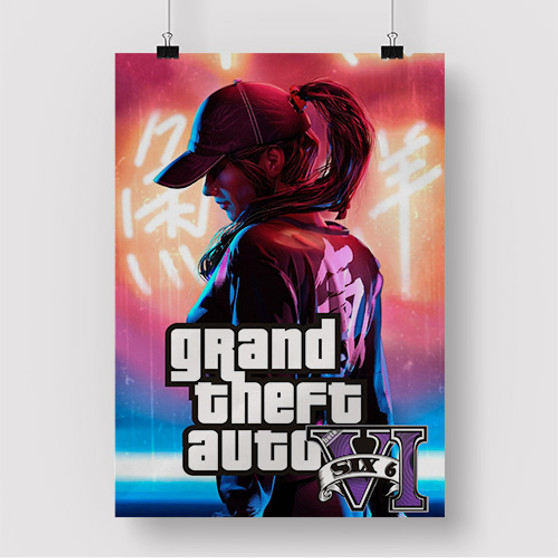 Pastele Grand Theft Auto VI Custom Silk Poster Awesome Personalized Print Wall Decor 20 x 13 Inch 24 x 36 Inch Wall Hanging Art Home Decoration Posters