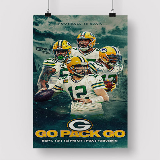 Pastele Green Bay Packers NFL 2022 Custom Silk Poster Awesome Personalized Print Wall Decor 20 x 13 Inch 24 x 36 Inch Wall Hanging Art Home Decoration Posters