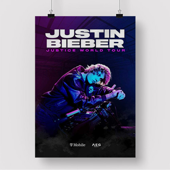 Pastele Justin Bieber Justice World Tour 2022 Custom Silk Poster Awesome Personalized Print Wall Decor 20 x 13 Inch 24 x 36 Inch Wall Hanging Art Home Decoration Posters