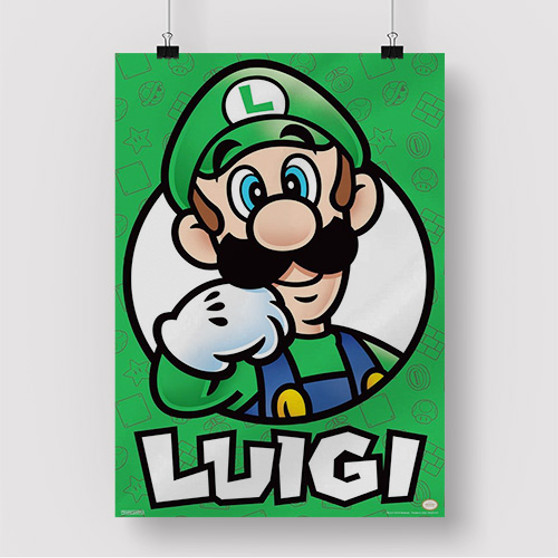 Pastele Luigi Super Mario Bros Nintendo Custom Silk Poster Awesome Personalized Print Wall Decor 20 x 13 Inch 24 x 36 Inch Wall Hanging Art Home Decoration Posters