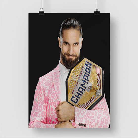 Pastele Seth Rollins WWE Wrestle Mania Custom Silk Poster Awesome Personalized Print Wall Decor 20 x 13 Inch 24 x 36 Inch Wall Hanging Art Home Decoration Posters