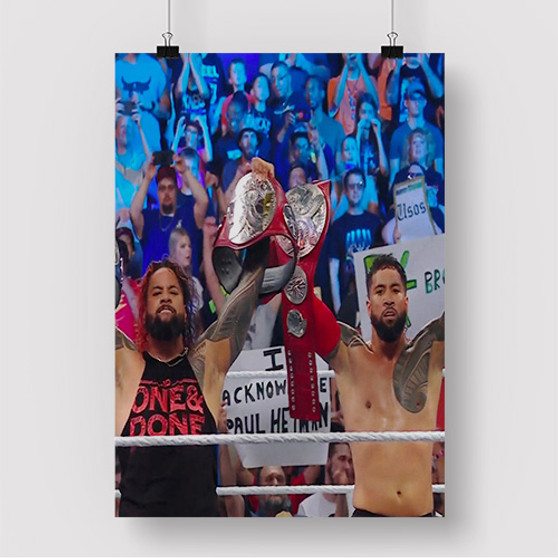 Pastele The Usos WWE Wrestle Mania Custom Silk Poster Awesome Personalized Print Wall Decor 20 x 13 Inch 24 x 36 Inch Wall Hanging Art Home Decoration Posters