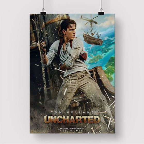 Pastele Tom Holland Uncharted Custom Silk Poster Awesome Personalized Print Wall Decor 20 x 13 Inch 24 x 36 Inch Wall Hanging Art Home Decoration Posters