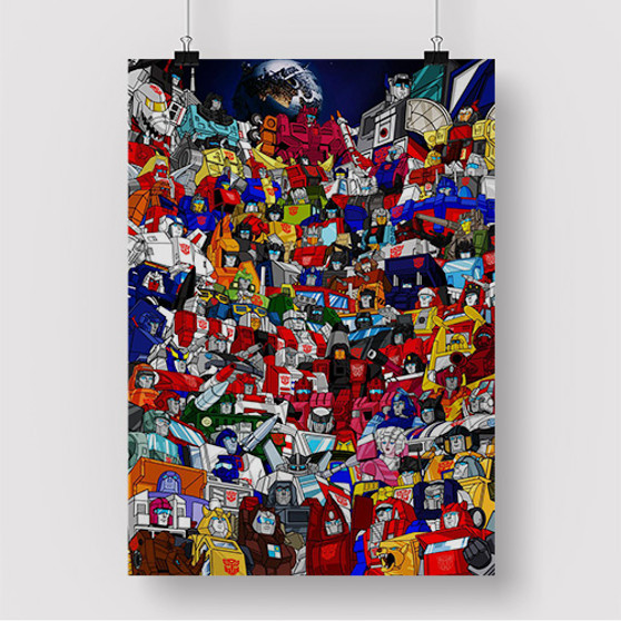 Pastele Transformers G1 Autobots Collage Custom Silk Poster Awesome Personalized Print Wall Decor 20 x 13 Inch 24 x 36 Inch Wall Hanging Art Home Decoration Posters
