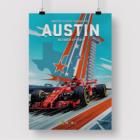 Pastele US Grand Prix Austin Custom Silk Poster Awesome Personalized Print Wall Decor 20 x 13 Inch 24 x 36 Inch Wall Hanging Art Home Decoration Posters