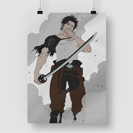 Pastele Yami Sukehiro Black Clover Sword of The Wizard King Custom Silk Poster Awesome Personalized Print Wall Decor 20 x 13 Inch 24 x 36 Inch Wall Hanging Art Home Decoration Posters