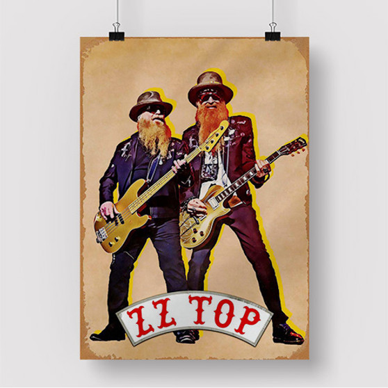Pastele Zz Top Vintage Custom Silk Poster Awesome Personalized Print Wall Decor 20 x 13 Inch 24 x 36 Inch Wall Hanging Art Home Decoration Posters