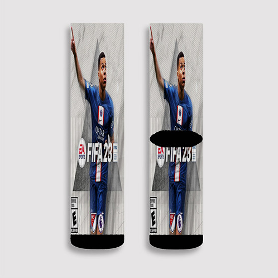 Pastele FIFA SPORTS 23 Custom Socks Sublimation Awesome Printed Sports Elite Socks Polyester Cushioned Bottoms Gym Gymnastic Running Yoga School Skatebording Basketball Spandex