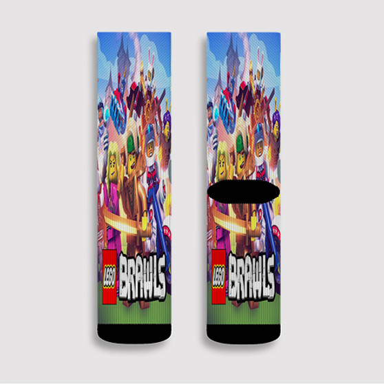 Pastele LEGO Brawls Custom Socks Sublimation Awesome Printed Sports Elite Socks Polyester Cushioned Bottoms Gym Gymnastic Running Yoga School Skatebording Basketball Spandex