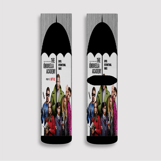 Pastele The Umbrella Academy Custom Socks Sublimation Awesome Printed Sports Elite Socks Polyester Cushioned Bottoms Gym Gymnastic Running Yoga School Skatebording Basketball Spandex