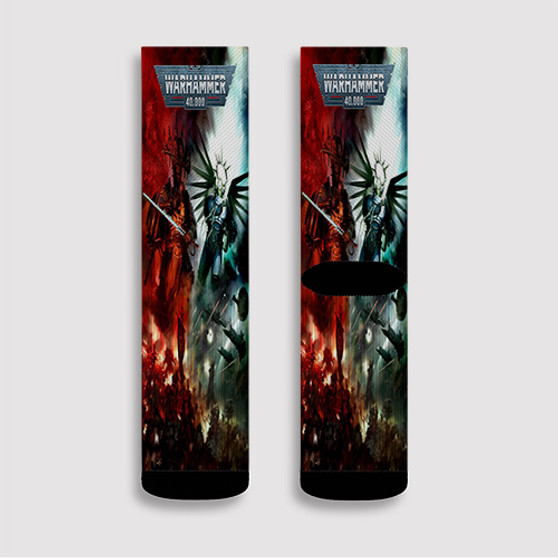 Pastele Warhammer 40 K Custom Socks Sublimation Awesome Printed Sports Elite Socks Polyester Cushioned Bottoms Gym Gymnastic Running Yoga School Skatebording Basketball Spandex