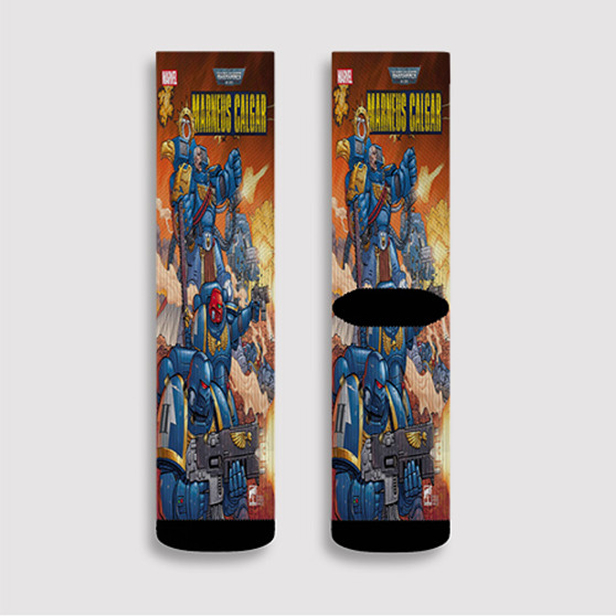 Pastele Warhammer 40 K Marneus Calgar Custom Socks Sublimation Awesome Printed Sports Elite Socks Polyester Cushioned Bottoms Gym Gymnastic Running Yoga School Skatebording Basketball Spandex