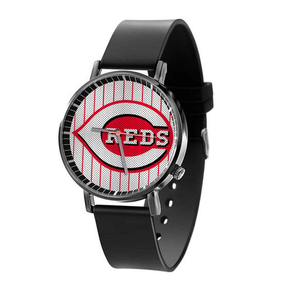 Cincinnati Reds MLB Black Quartz Watch Unisex With Premium Gift Box
