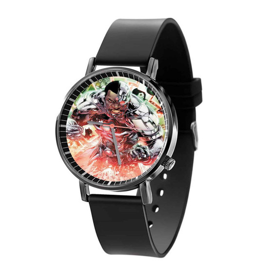 Cyborg DC Comics Unisex Black Quartz Watch With Premium Gift Box