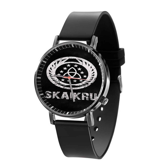 The 100 Skaikru Symbol Unisex Black Quartz Watch With Premium Gift Box