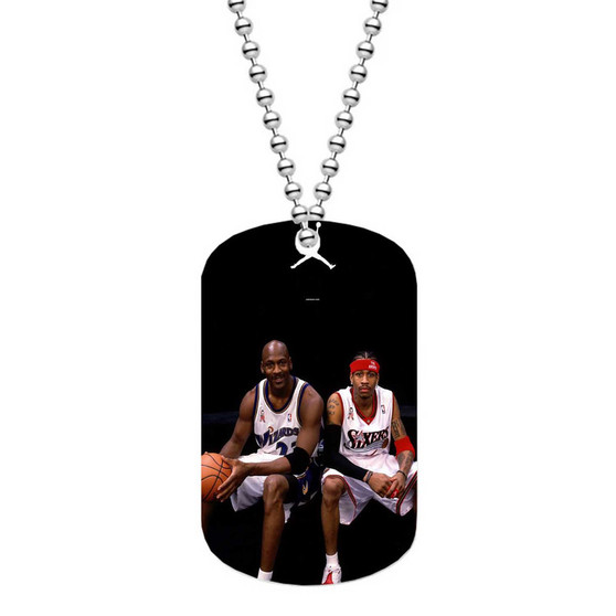 Allen Iverson Michael Jordan Custom Military Dog Tag ID Name Tag Pet Tag Jewelry Necklaces