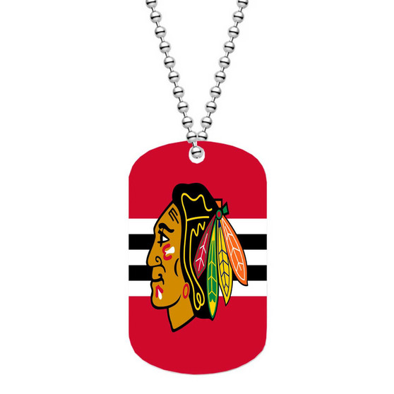 Chicago Blackhawks NHL Custom Military Dog Tag ID Name Tag Pet Tag Jewelry Necklaces