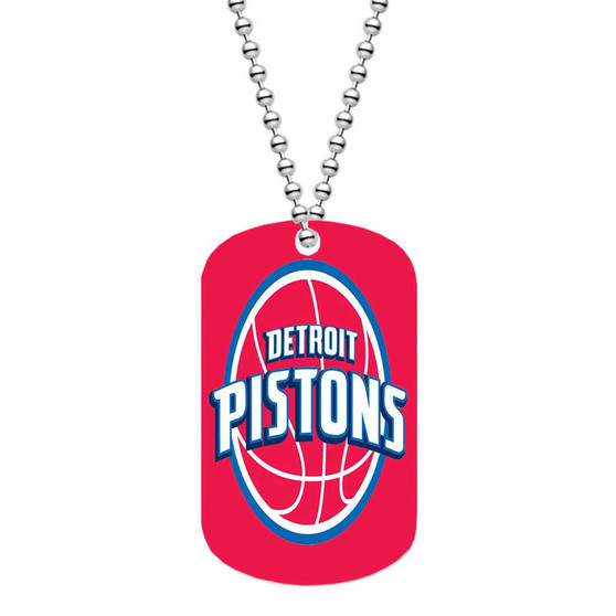 Detroit Pistons NBA Art Custom Military Dog Tag ID Name Tag Pet Tag Jewelry Necklaces