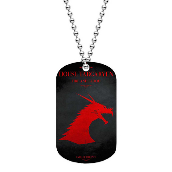 House Targayen Game Of Thrones Custom Military Dog Tag ID Name Tag Pet Tag Jewelry Necklaces