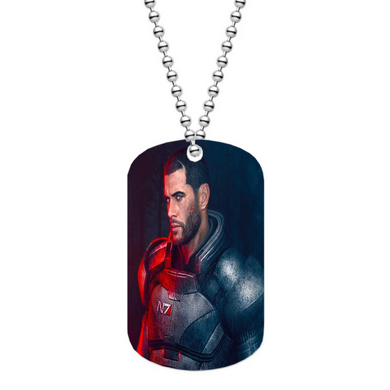 Commander Shepard Mass Effect Stainless Steel Custom Dog Tag ID Name Tag Pet Tag Jewelry Necklaces