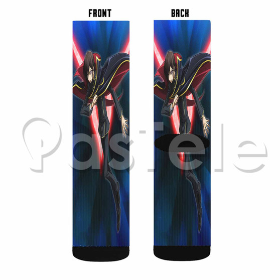 Code Geass Fukkatsu no Lelouch Custom Sublimation Printed Socks Polyester Acrylic Nylon Spandex