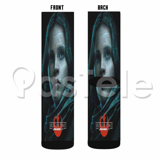 Jyn Erso Star Rogue One A Star Wars Story Custom Sublimation Printed Socks Polyester Acrylic Nylon S