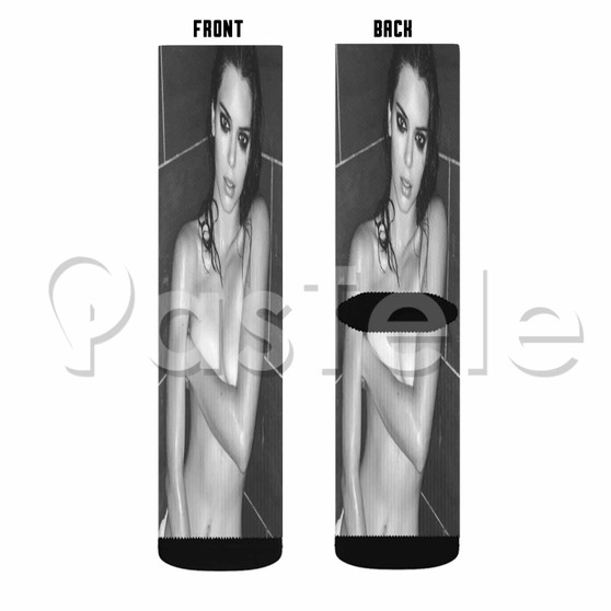Kendall Jenner Custom Sublimation Printed Socks Polyester Acrylic Nylon Spandex