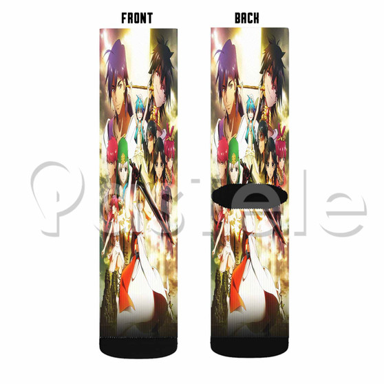 Magi The Labyrinth of Magic Custom Sublimation Printed Socks Polyester Acrylic Nylon Spandex