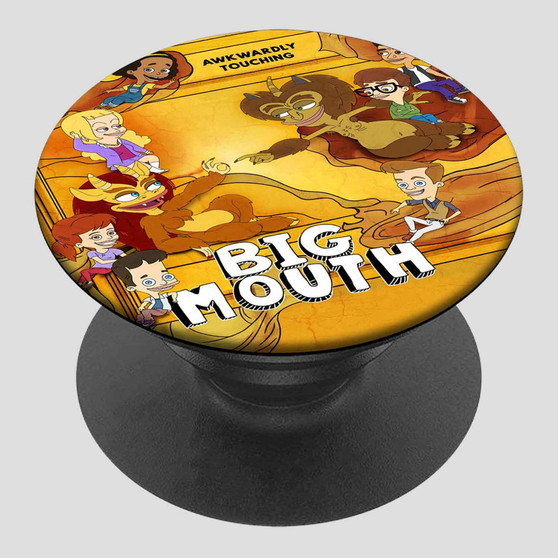 Pastele Big Mouth Art Custom Phone Grip Holder Pop-able Phone Stands Grip Finger Round Foldable Mobile Phone Holder Accessory