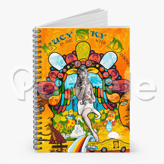 Lucy in the Sky With Diamonds Custom Personalized Spiral Notebook Cover Prin Ruled Line