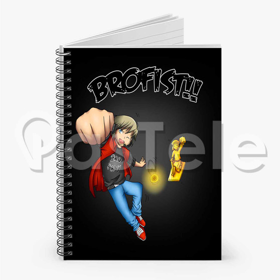 Pewdiepie Brofist Custom Personalized Spiral Notebook Cover Prin Ruled Line
