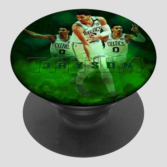 Pastele Jayson Tatum Sport Grip Custom Phone Grip Holder Pop-able Phone Stands Grip Finger Round Foldable Mobile Phone Holder Accessory