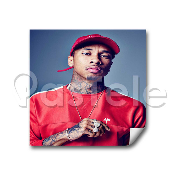 Tyga Custom Stickers White Transparent Vinyl Decals