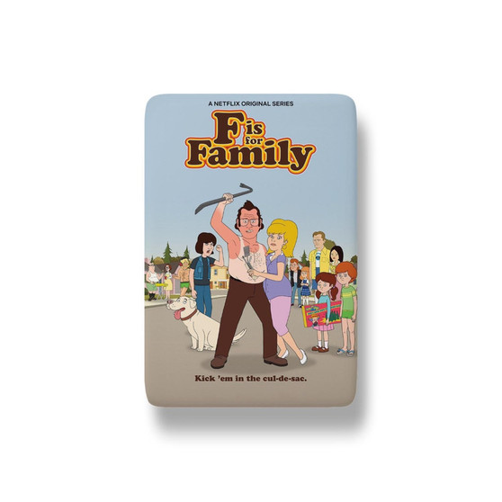 Pastele F Is for Family Arts Custom Fridge Magnet Refrigerator Glossy Finish for House Kitchen Decoration
