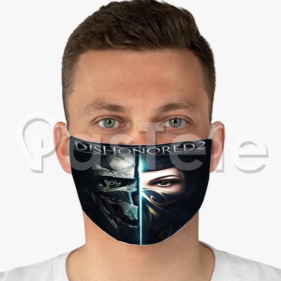 Dishonored 2 Custom Fabric Face Mask Polyester Two Layers Cloth Washable