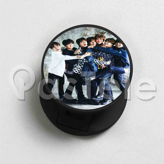 BTS Bangtan Boys Custom Round Cell Phone Folding Holder Stand Finger