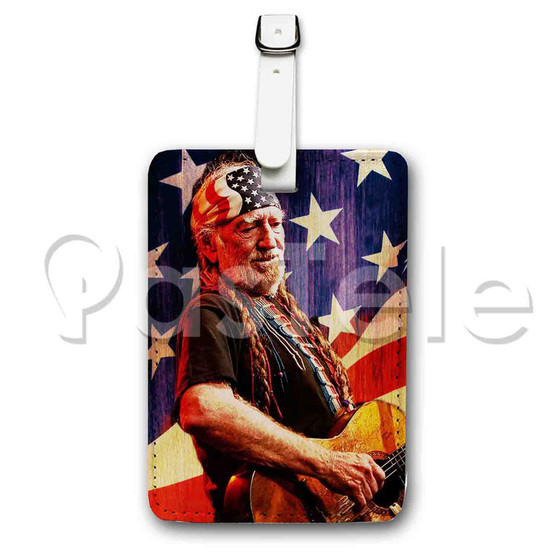 Willie Nelson Custom Luggage Tags PU Leather Travel Baggage Name ID Labels Tag