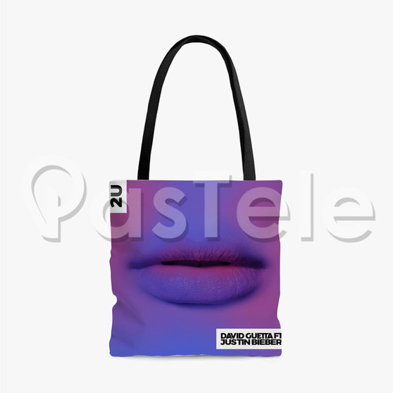 2 U David Guetta feat Justin Bieber Custom Personalized Tote Bag Polyester Cotton Bags Unisex