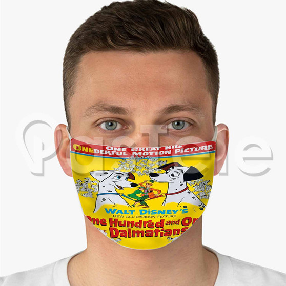 Disney 101 Dalmatians Custom Fabric Face Custom Fabric Face Mask Polyester Two Layers Cloth