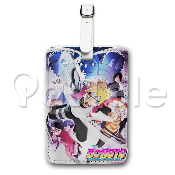 Boruto Naruto Next Generations Anime Custom Luggage Tags PU Leather Travel Baggage Name ID Labels Tag