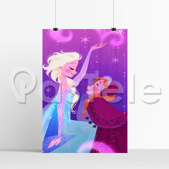 Elsa and Anna New Custom Printed Silk Poster Print Wall Decor 20 x 13 Inch 24 x 36 Inch