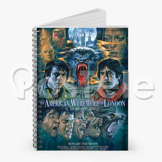 An American Werewolf In Paris Custom Personalized Spiral Notebook Cover Prin Ruled Line Book
