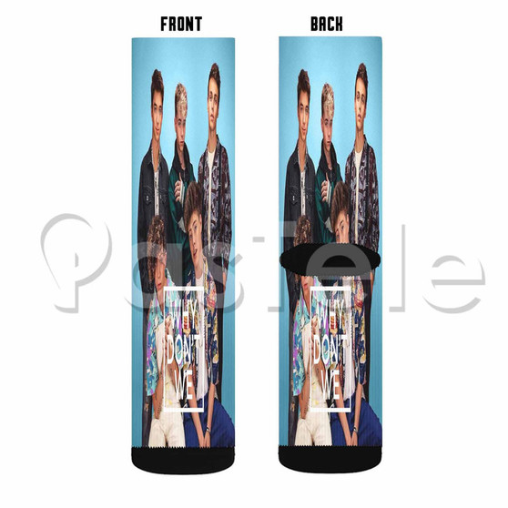 why don t we 3 Custom Personalized Sublimation Printed Socks Polyester Acrylic Nylon Spandex